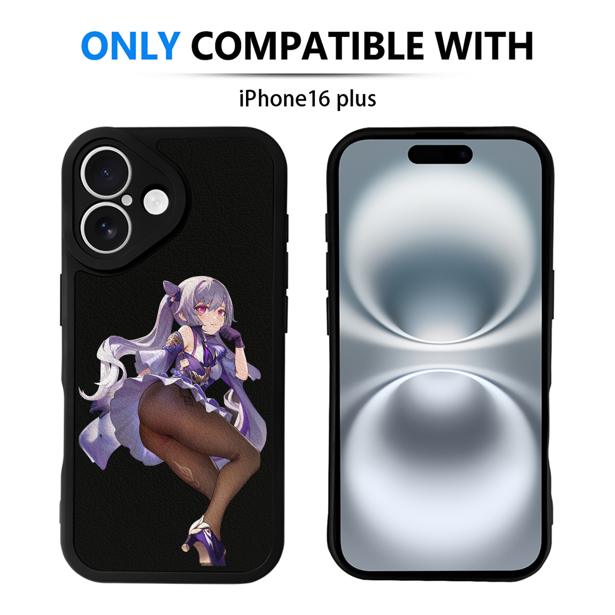 げんし神 刻晴 こくせい genshin Kokusei 【iPhone 16シリーズ対応】シリコンスマホケース（レザー調） 材質：シリコン